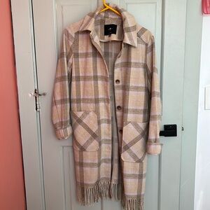 7 for All Mankind XS plaid Shacket with pockets